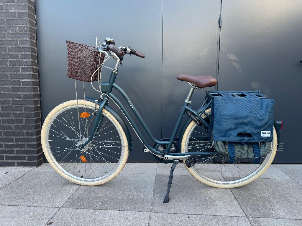 Decathlon Elops 540 damesfiets 28 inch met mand & fietstas, Gebruikt, Versnellingen, 50 tot 53 cm, Ophalen