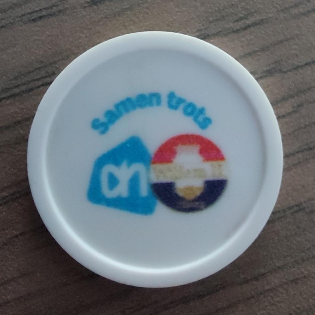 Winkelwagenmuntje AH met Willem II. Plastic., Verzamelen, Winkelwagenmuntjes, Ophalen of Verzenden