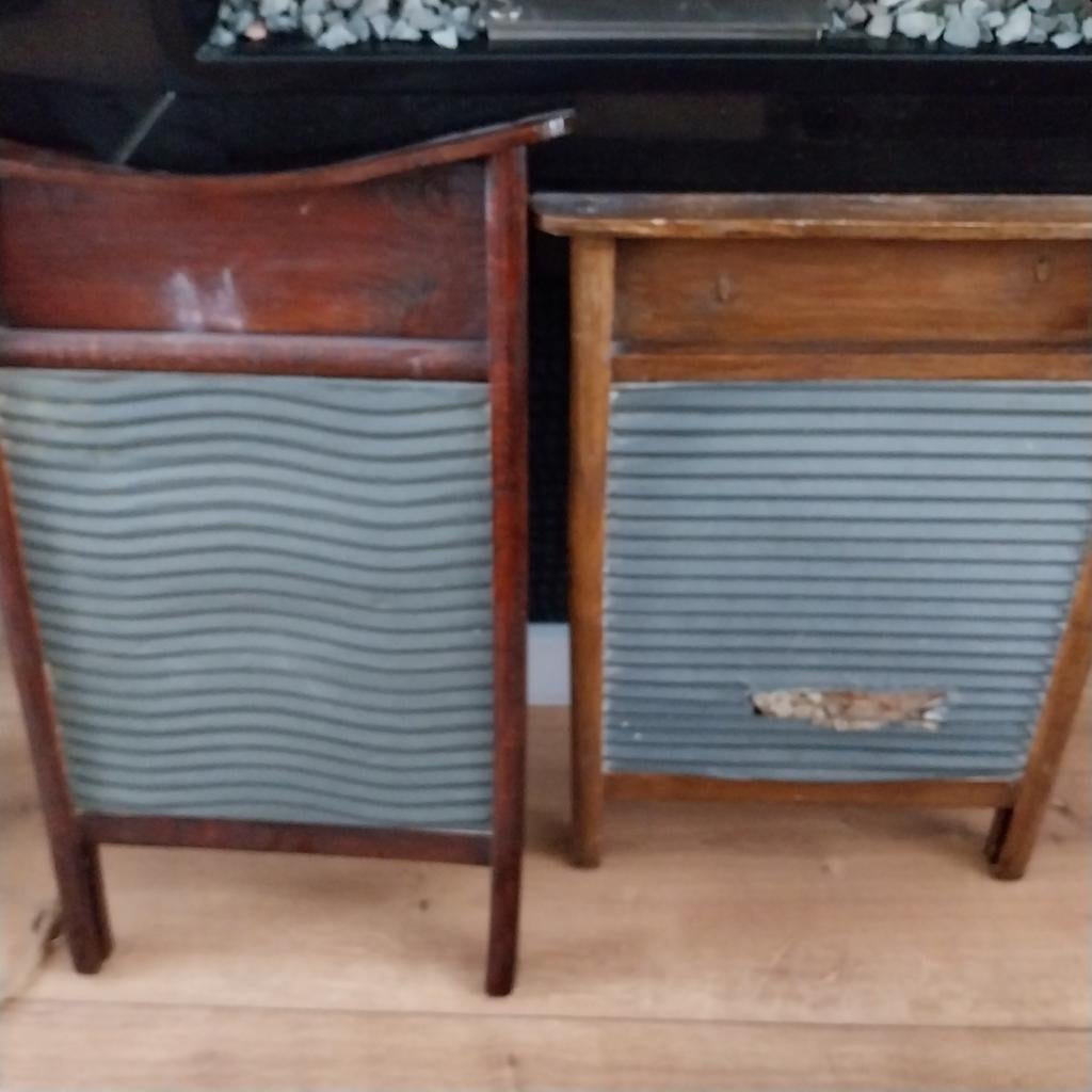 Twee oude wasbordjes, Ophalen of Verzenden