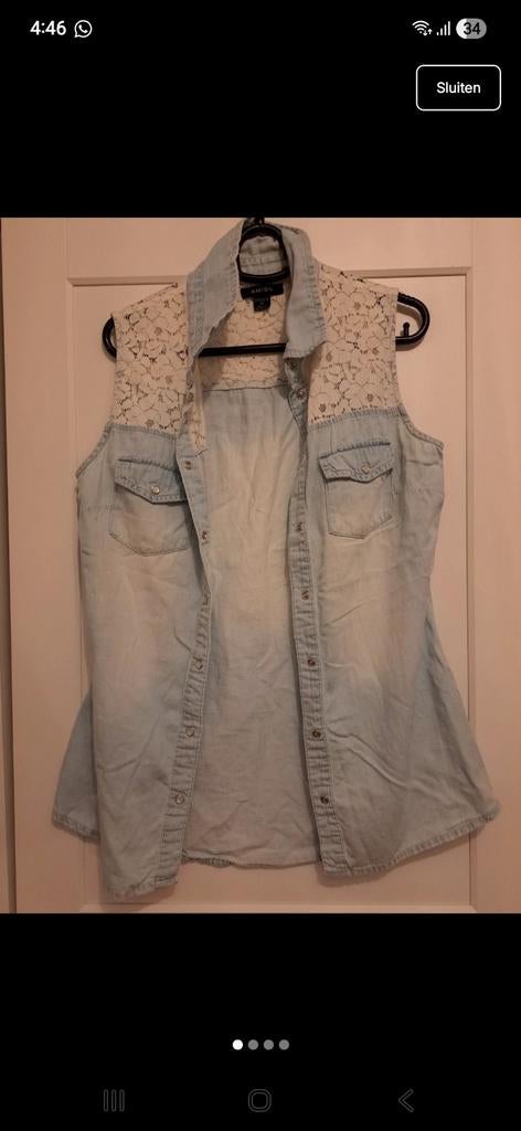 Korte denim zomer blouse van New Yorker, Blauw, New Yorker, Ophalen of Verzenden, Zo goed als nieuw