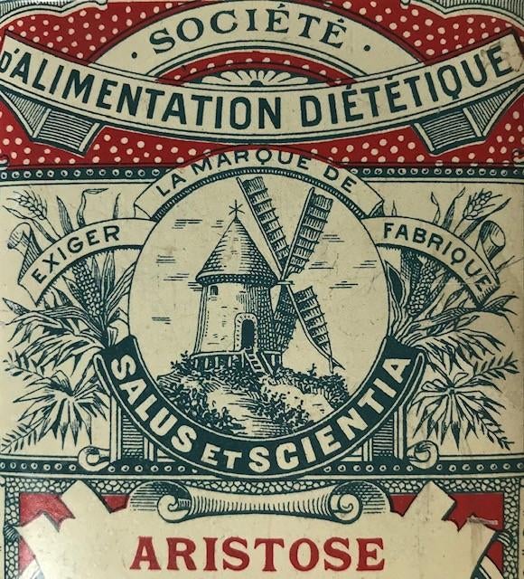 Frans blikje Societé d’Alimentation diététique Salus etc, Verzamelen, Blikken, Ophalen of Verzenden, Gebruikt, Overige