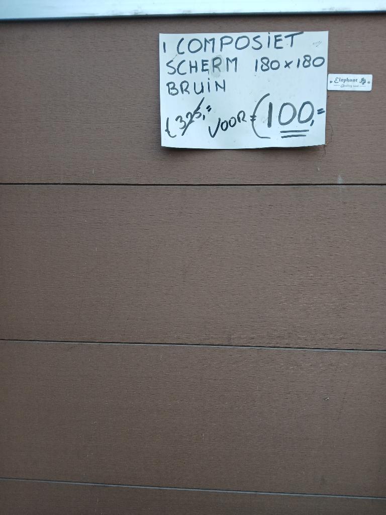 Composiet tuinscherm, Ophalen, Kunststof, 1 tot 2 meter, Minder dan 3 meter