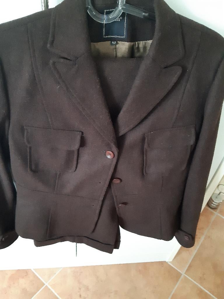 Broekpak, Maat 38/40 (M), Bruin, Verzenden, Zo goed als nieuw