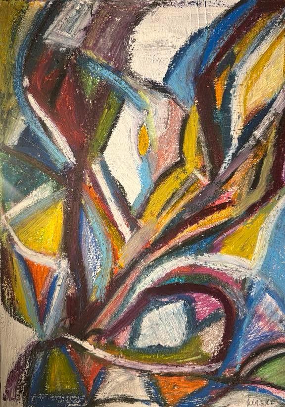 Oliepastel  “figure it out”, Ophalen of Verzenden