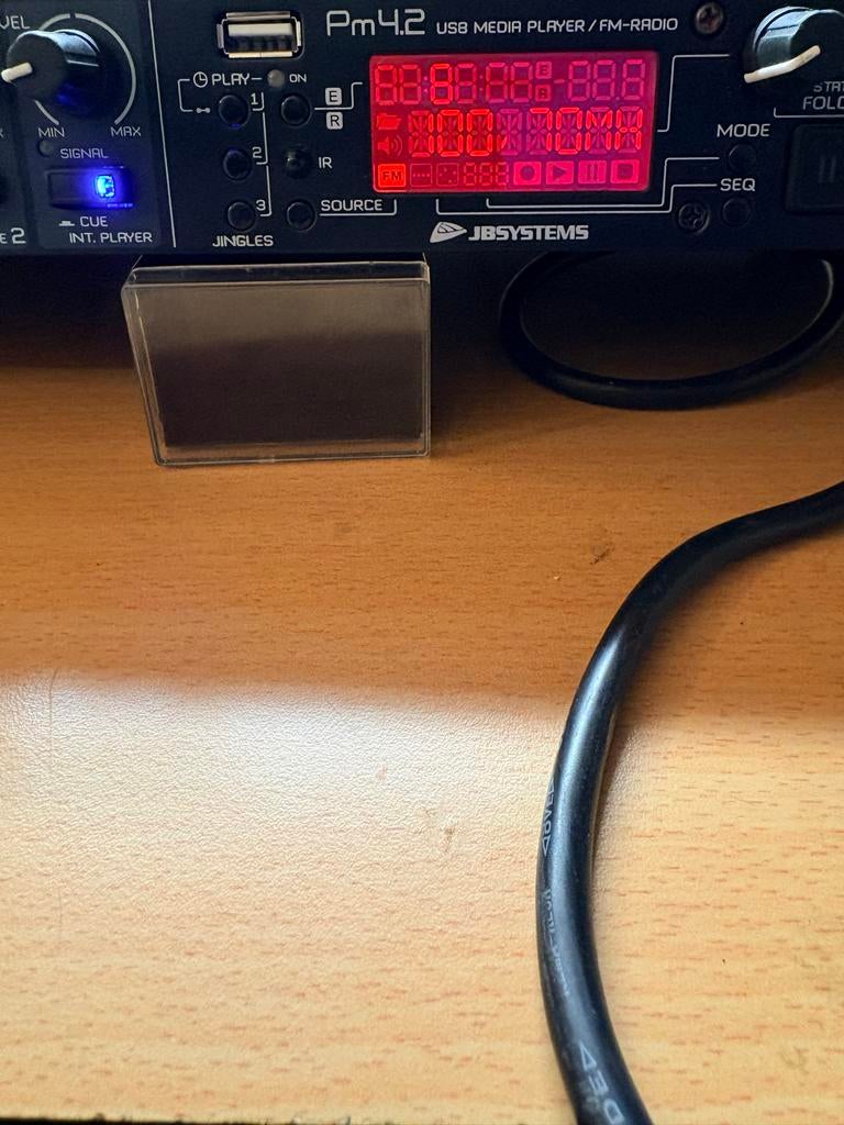 JB Systems Pm4.2 USB Media Speler / FM-Radio, Ophalen, Gebruikt, Minder dan 5 kanalen, Microfooningang