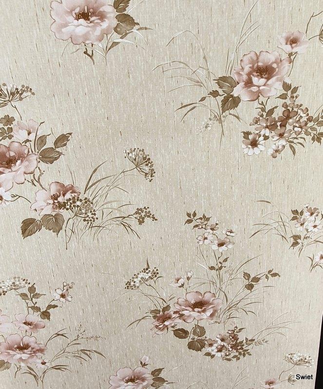 12640 Origineel uniek vintage oud behang wallpaper swiet, Ophalen of Verzenden, Minder dan 10 m²