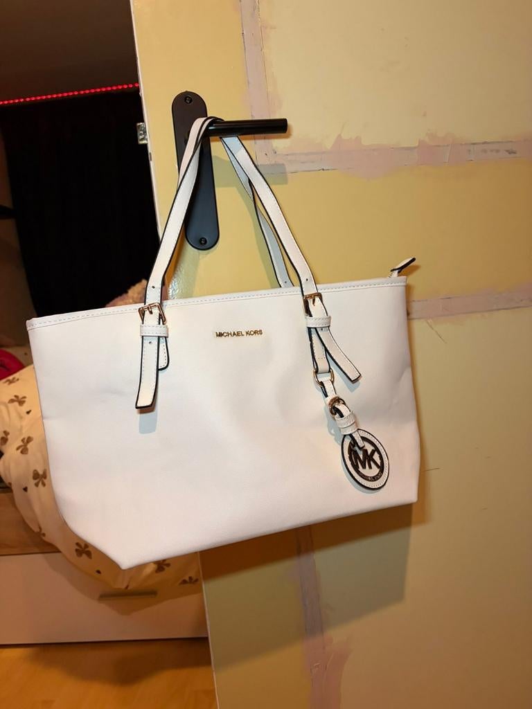 Michael Kors Shopper - Wit, Ophalen of Verzenden, Gebruikt, Wit, Shopper
