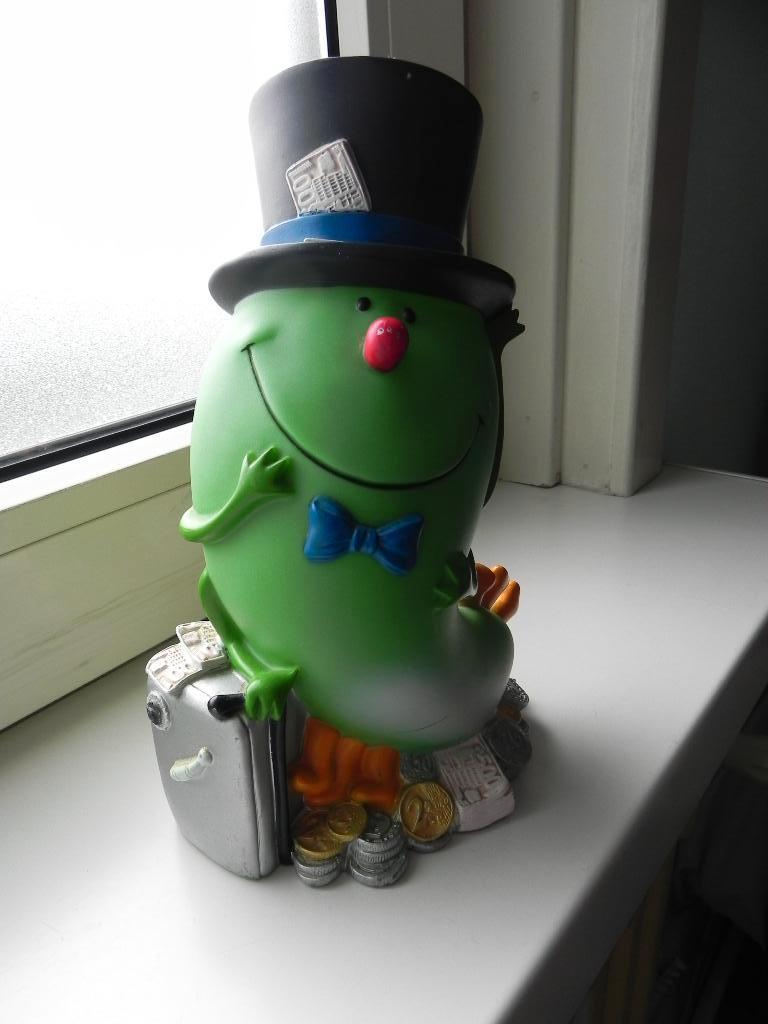 TE KOOP; SPAARPOT   GROEN, Ophalen, Zo goed als nieuw, Kunststof, Dier