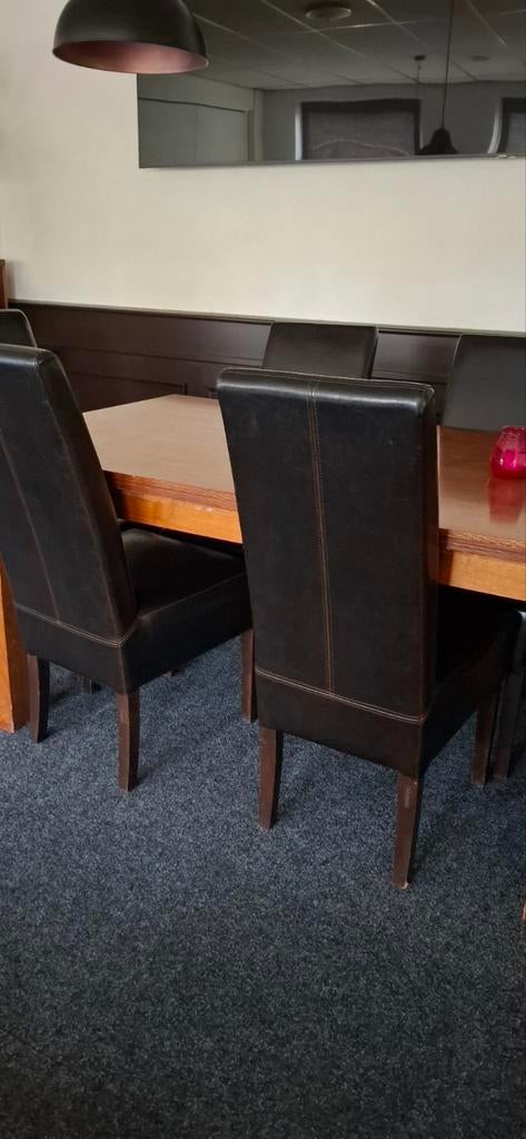 Donkerbruine eetkamerstoelen, Ophalen of Verzenden, Gebruikt, Bruin