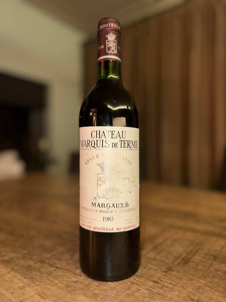 Chateau Marquis de Terme 1983 - Grand Cru Classé Margaux, Ophalen, Gebruikt, Frankrijk, Rode wijn