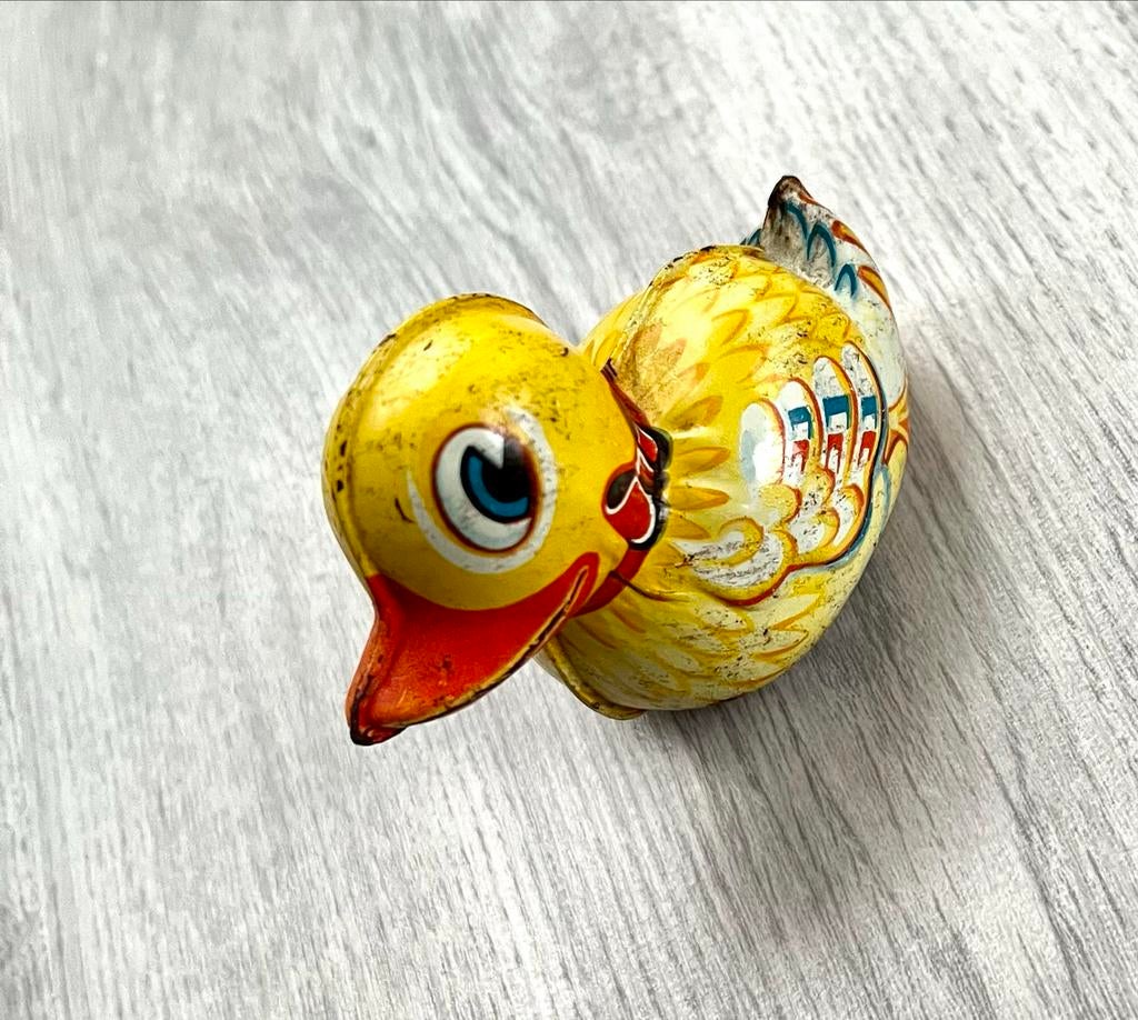 Antiek blikken speelgoed eendje, Ophalen of Verzenden