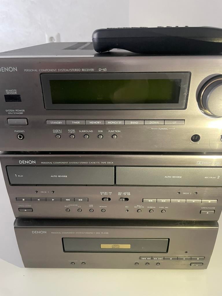 Denon D-65 stereo set  met afstandsbediening, Audio, Tv en Foto, Stereo-sets, Gebruikt, Cassettedeck, Denon, Ophalen
