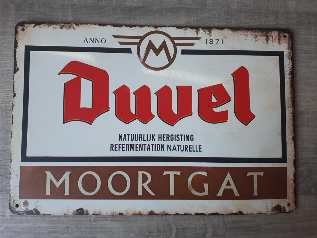 Duvel Moortgat 20x30 cm Reclamebord, Verzamelen, Ophalen of Verzenden, Nieuw, Reclamebord, Plaat of Schild, Duvel