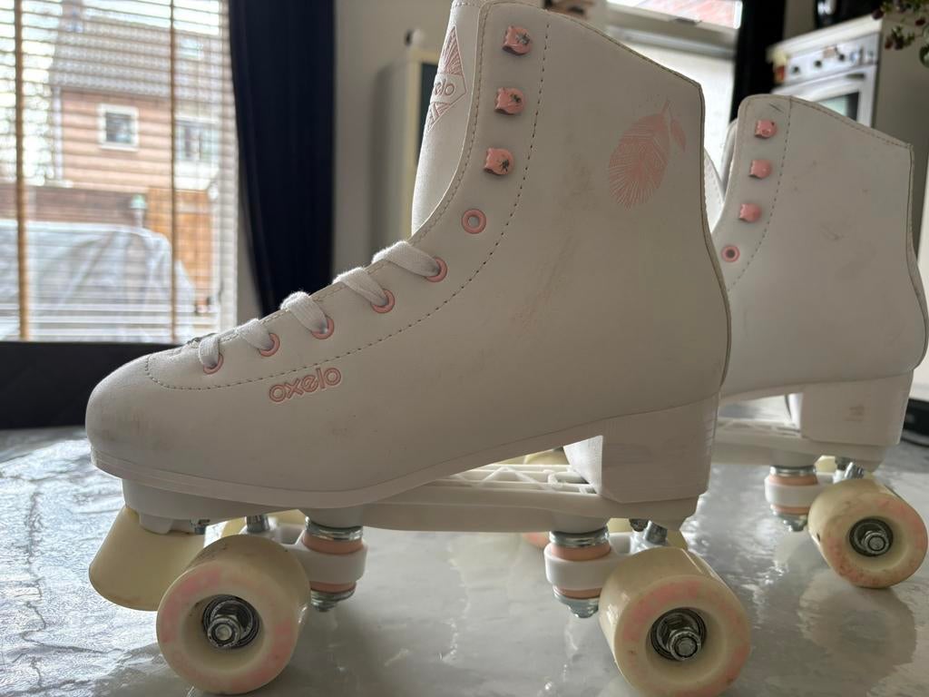 Oxelo Quad 100 rolschaatsen maat 40 – wit/roze | €25, Kinderen en Baby's, Speelgoed | Buiten | Rolschaatsen, Ophalen, Gebruikt