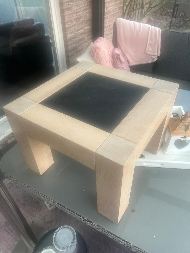 Bijzettafel whitewash met leisteen, Ophalen, Minder dan 45 cm, Minder dan 55 cm, Gebruikt