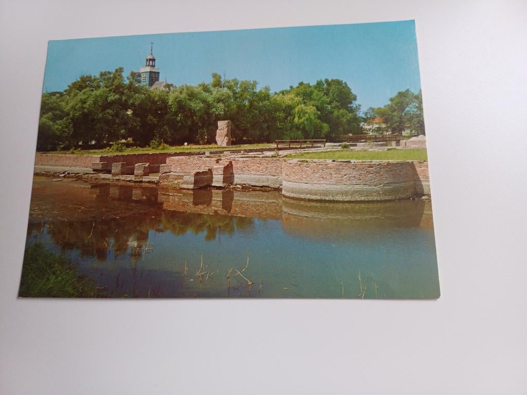 Ansichtkaart Egmond aan de Hoef, Kasteelruïne., Verzamelen, Ansichtkaarten | Nederland, Ophalen of Verzenden, 1960 tot 1980, Ongelopen