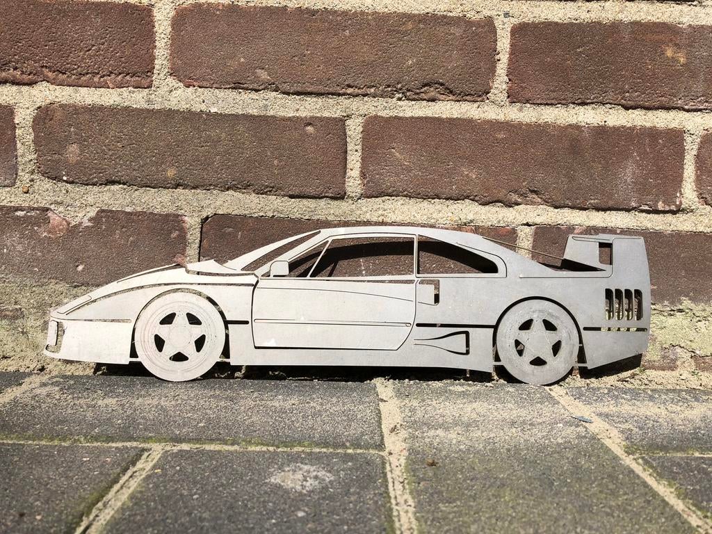 Ferrari F40 van RVS verzamel schuur mancave, Ophalen of Verzenden, Zo goed als nieuw, Auto