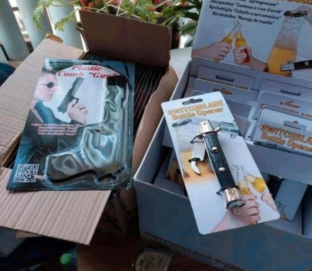 Kam pistool, flesopener stiletto (NIEUW)., Ophalen of Verzenden, Nieuw, Fopartikel, Overige