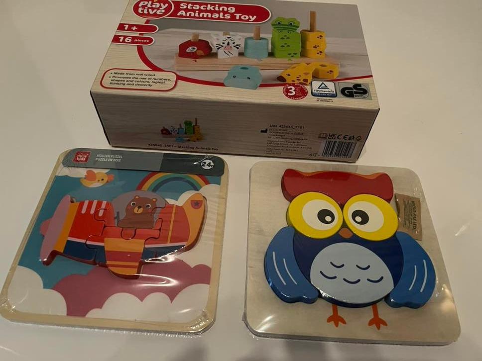 Speelgoed hout puzzel enz, Ophalen, Zo goed als nieuw