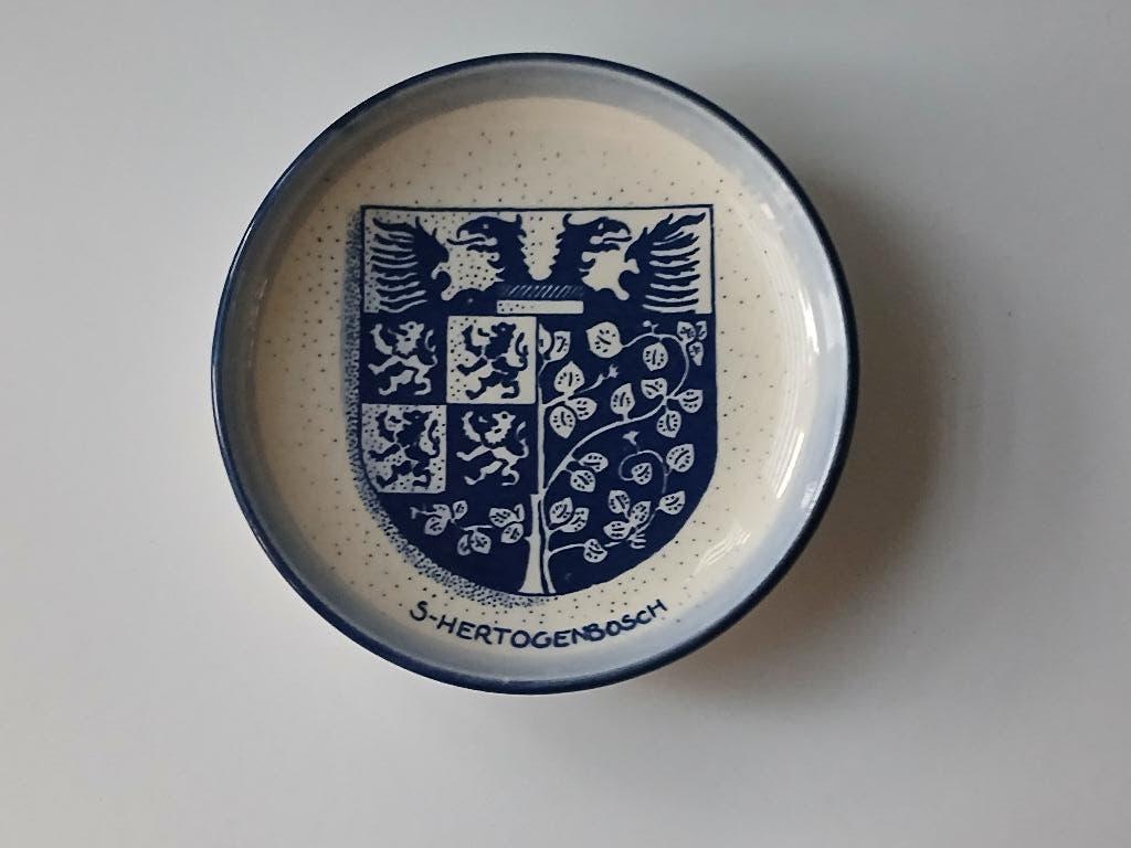 Vintage VVV Mini Wandbordje s'Hertogenbosch Delft Blauw, Antiek en Kunst, Ophalen of Verzenden