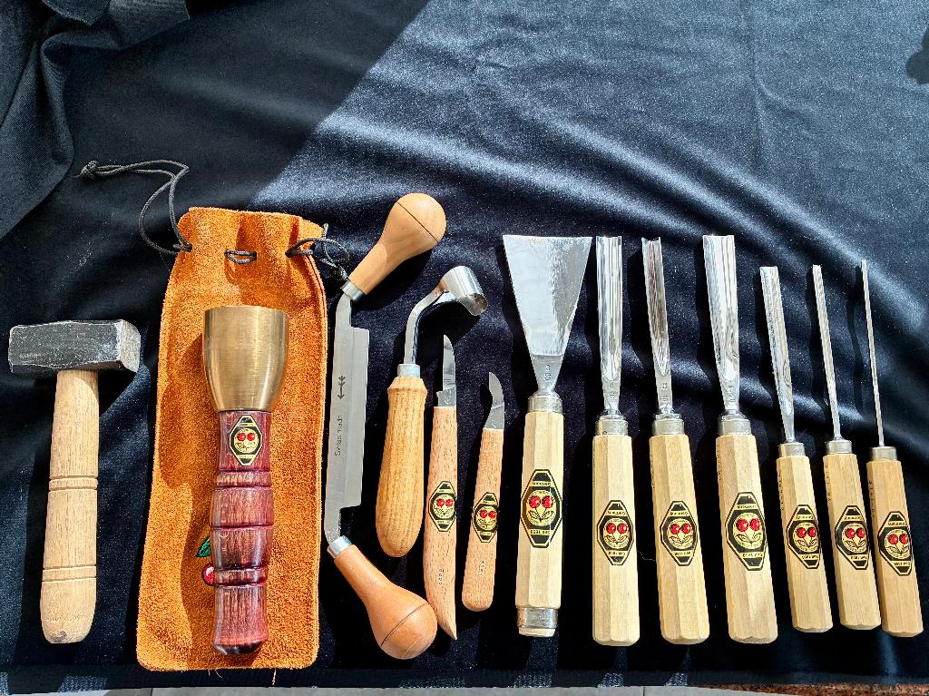 Set Kirschen Beeldhouwgereedschap Hout, Hobby en Vrije tijd, Ophalen of Verzenden, Nieuw, Gereedschap of Toebehoren