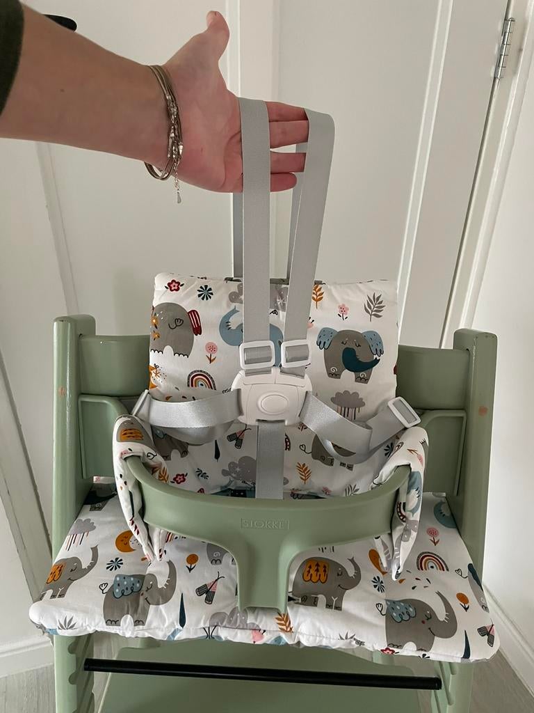 Nieuw wit  Harnas tuigje compatibel Stokke Tripp Trapp, Ophalen of Verzenden, Nieuw, Meegroeistoel, Gordel(s)