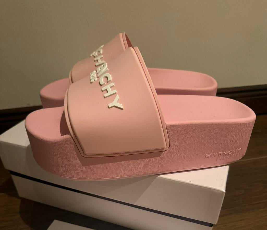 GIVENCHY - Platform Roze Slides Slippers - 40, Ophalen of Verzenden, Nieuw, Roze