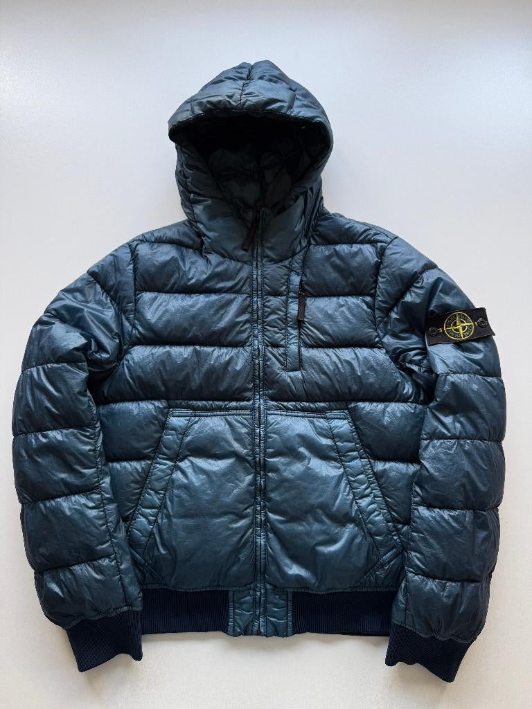Stone Island Garment dyed down jas m, Ophalen of Verzenden, Maat 48/50 (M), Blauw, Stone Island