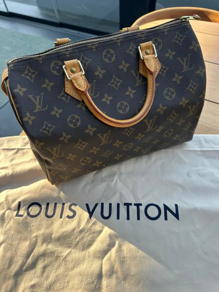 Louis Vuiton Speedy 30, Ophalen of Verzenden, Zo goed als nieuw, Bruin, Handtas