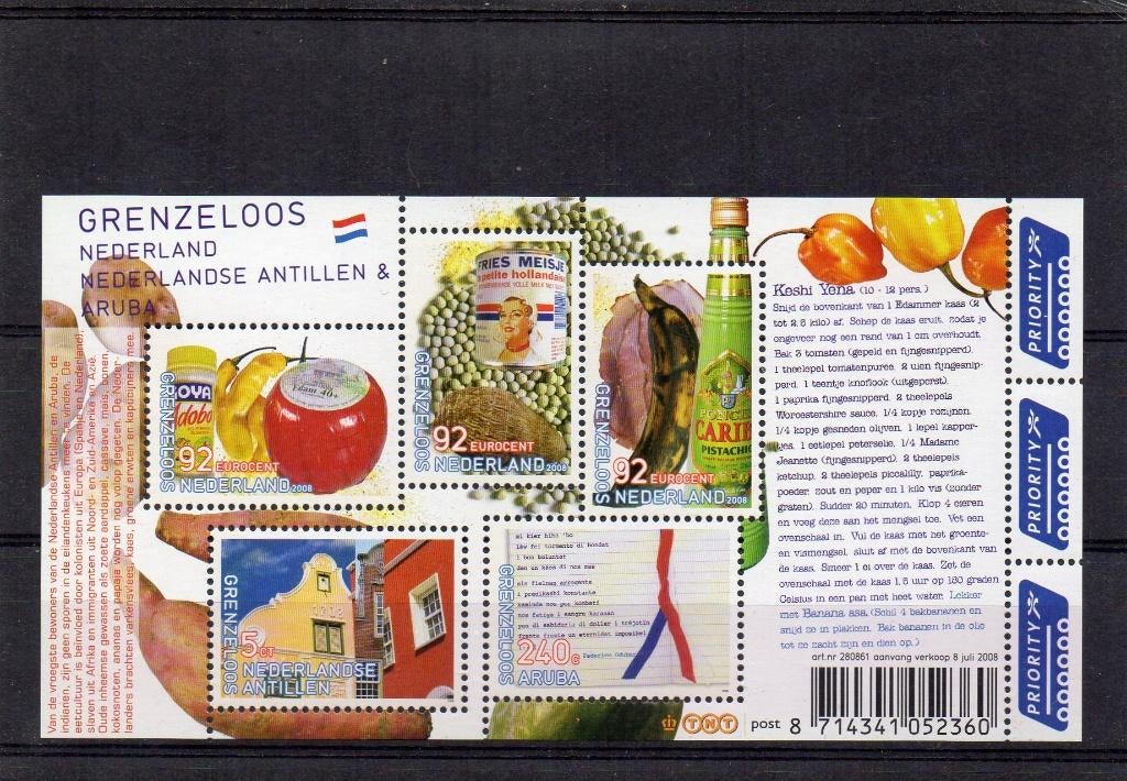 NVPH 2579 Postfris Grenzeloos Nederland 2008, Postzegels en Munten, Postzegels | Nederland, Ophalen of Verzenden, Na 1940, Postfris