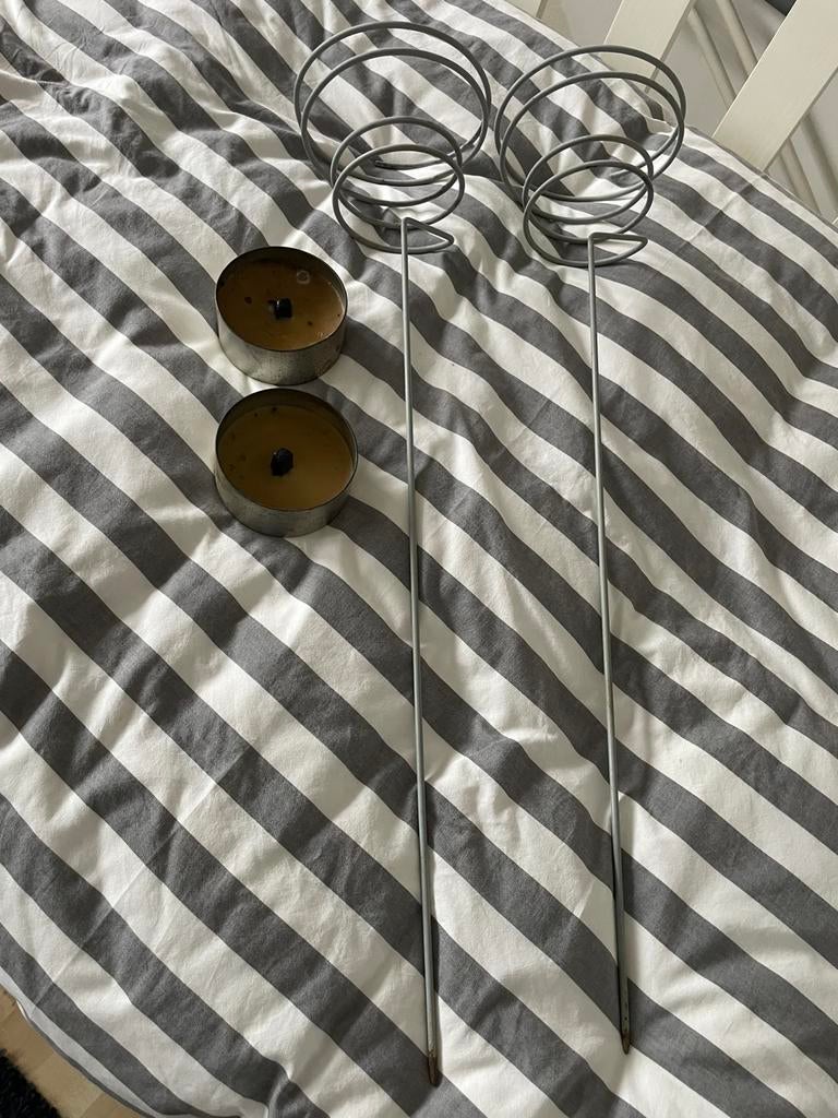 2 tuin fakkels/ houders voor kaarsen in te branden, Tuin en Terras, Fakkels, Ophalen, Gebruikt