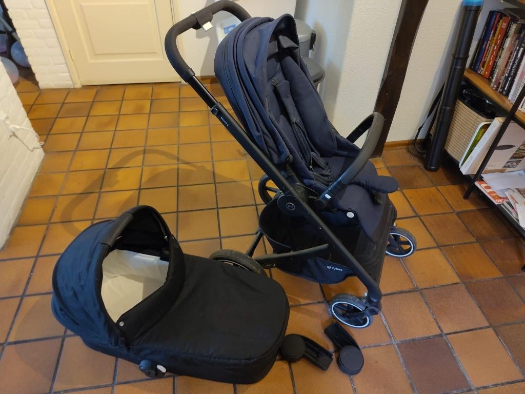 kinderwagen met reiswieg en autostoeltje Cybex Balios S Lux, Gebruikt, Verstelbare duwstang, Ophalen, Kinderwagen