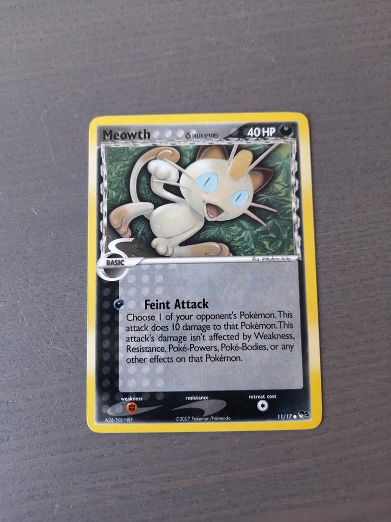 2007 pop series 5 11/17 meowth, Ophalen of Verzenden, Gebruikt, Losse kaart