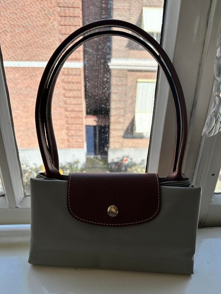 Longchamp Le Pliage Medium, Ophalen, Nieuw, Grijs, Handtas