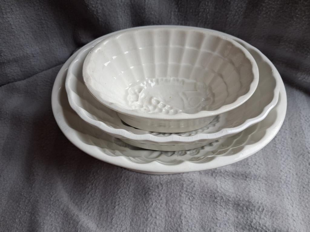 Set van 3 puddingvormpjes Société Céramique WD-022, Ophalen of Verzenden