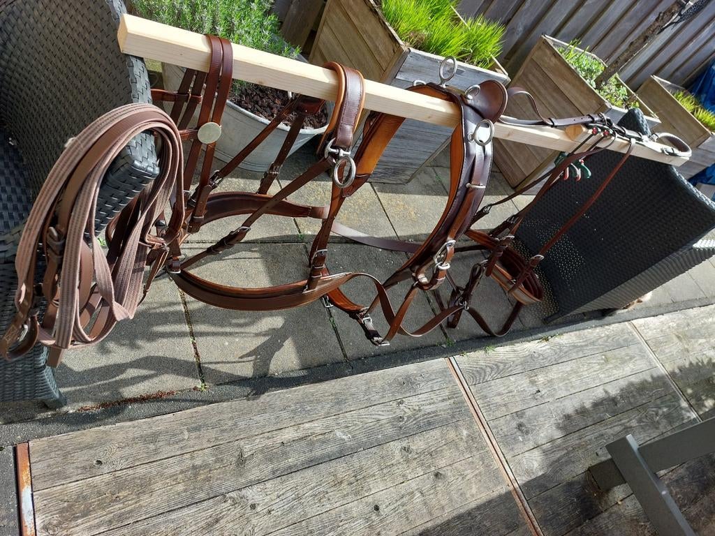 Handgemaakt kunststof mentuig combi enkelspan (Maat: Full)(b, Dieren en Toebehoren, Paarden en Pony's | Hoofdstellen en Tuigage
