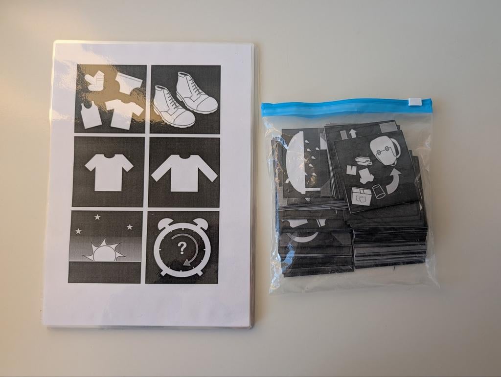 Pictogrammen geplastificeerd sclera, Ophalen, Nieuw