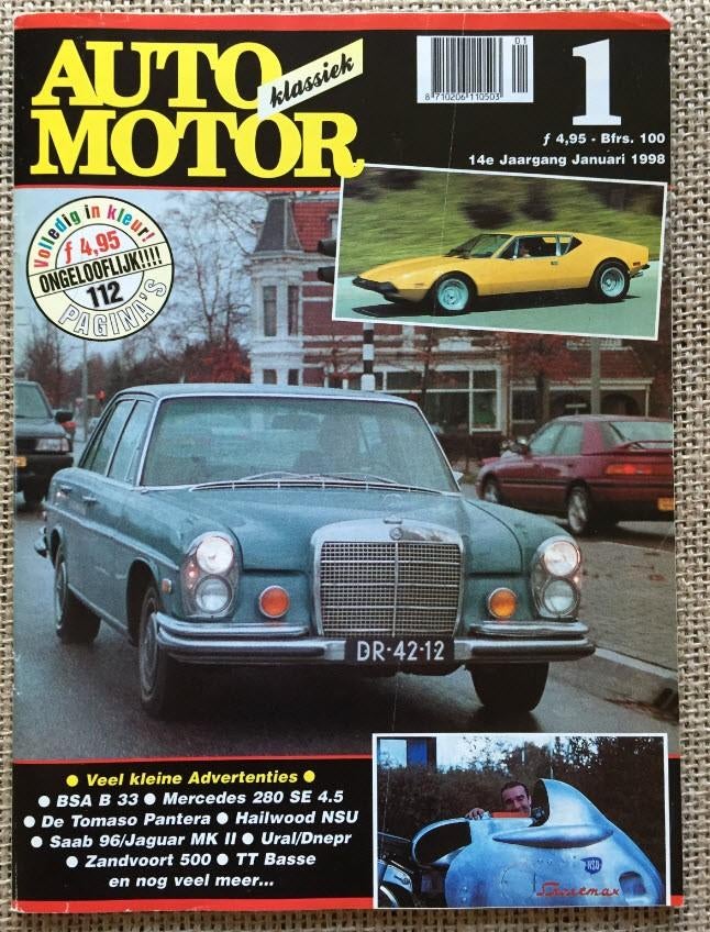 AMK: De Tomaso Pantera, Mercedes W108, Saab 96, Jaguar Mk2, Boeken, Ophalen of Verzenden, Zo goed als nieuw, Algemeen