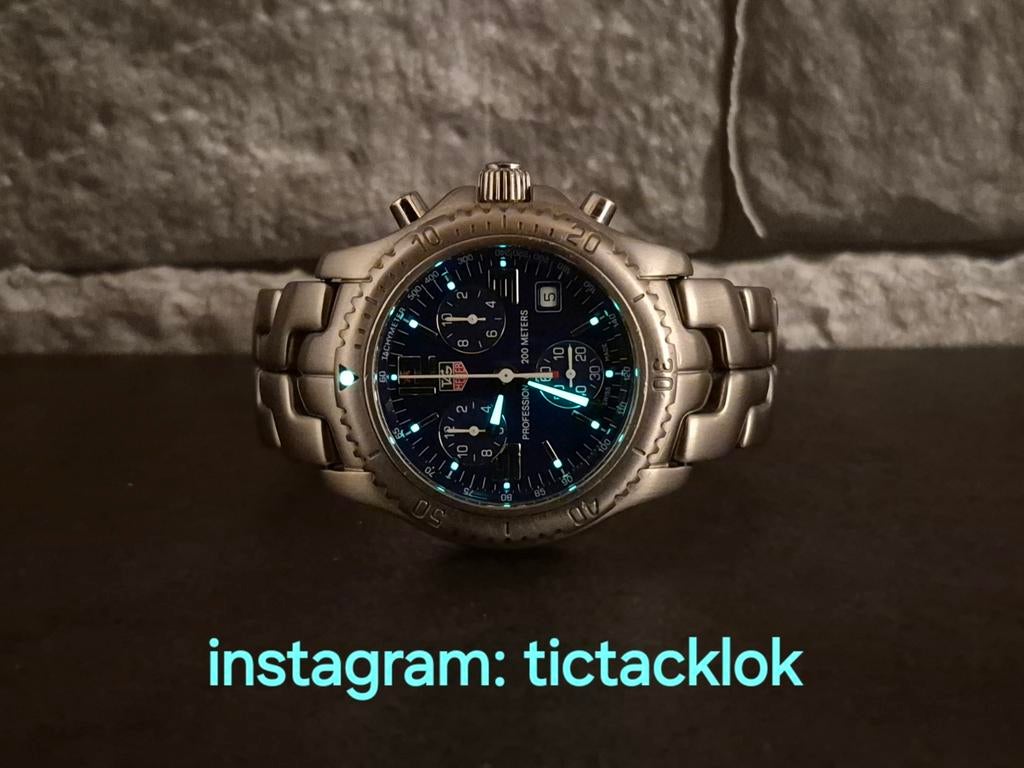 TAG Heuer Professional Chronograph "Jason Bourne" Quartz, Staal, Gebruikt, Staal, Polshorloge