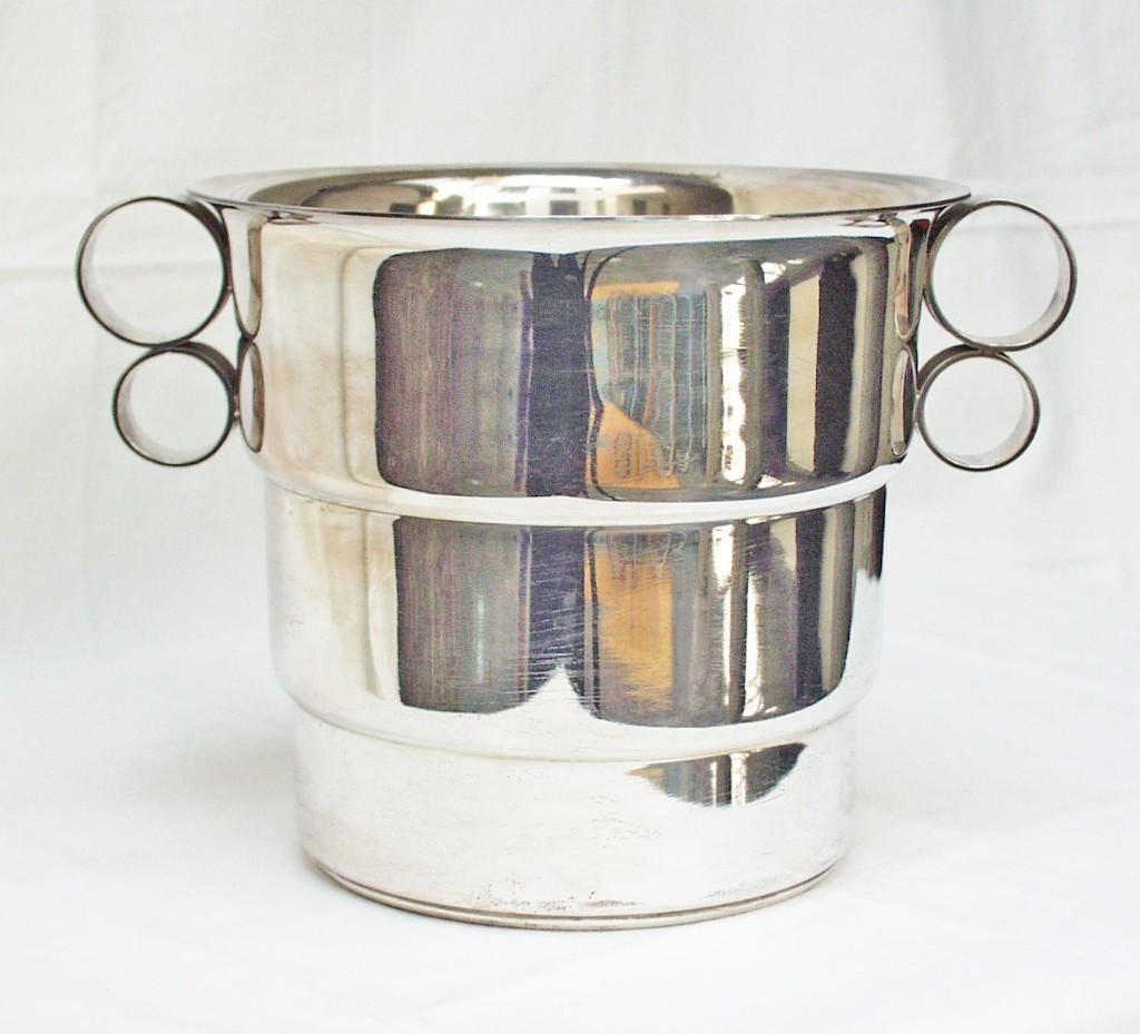 Art Deco Champagnekoeler - Herverzilverd !, Ophalen of Verzenden