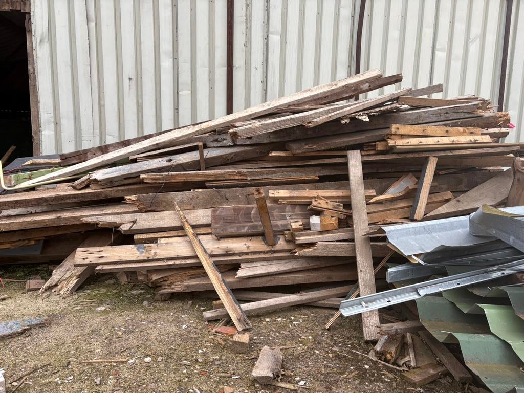 Gratis oud hout., Doe-het-zelf en Verbouw, Hout en Planken, Ophalen, Gebruikt, 25 tot 50 mm, Overige typen