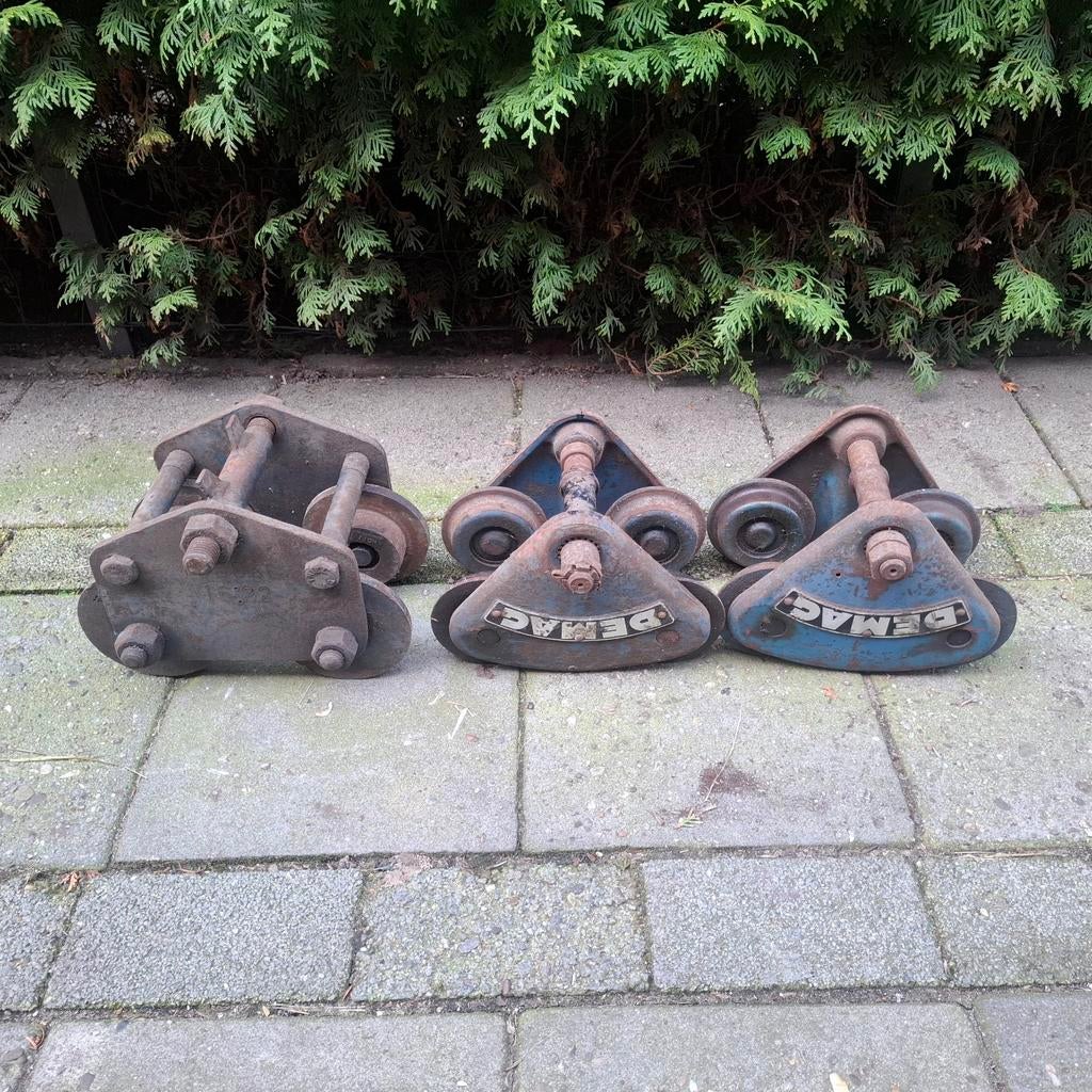 Demag loopkatten voor takels - set van 3, Ophalen of Verzenden, Gebruikt, Handmatig