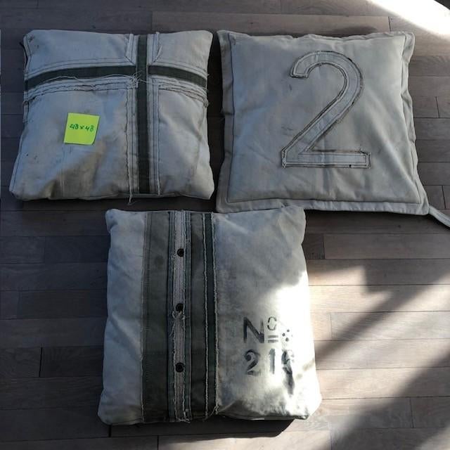 kussen (3 x), Huis en Inrichting, Woonaccessoires | Kussens, Ophalen of Verzenden, Gebruikt, Beige, Vierkant