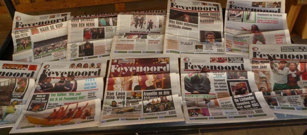 FEYENOORD KRANT 10 stuks ALLEMAAL van het 1e JAARGANG, Verzamelen, Ophalen of Verzenden, Gebruikt, Feyenoord, Boek of Tijdschrift