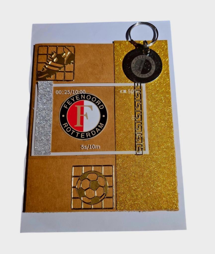 Feyenoord Kaart met Sleutelhanger - Uniek Cadeau, Ophalen of Verzenden, Nieuw, Feyenoord, Overige typen