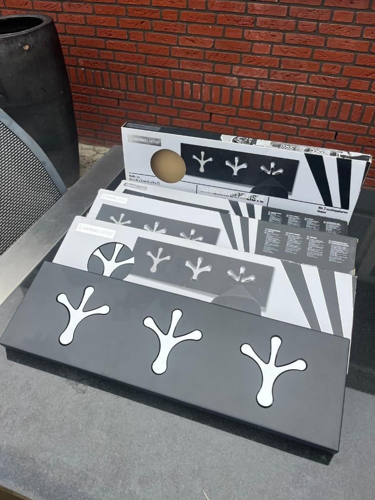 Kapstok, design kapstok, kledinghaken 4 stuks nieuw, Zo goed als nieuw, Minder dan 100 cm, Metaal, Ophalen