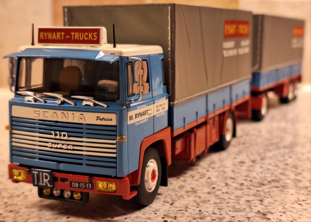 SCANIA 110-SUPER bakwagen met aanhanger "Rynart - Klundert", Hobby en Vrije tijd, Modelauto's | 1:50, Ophalen of Verzenden, Nieuw