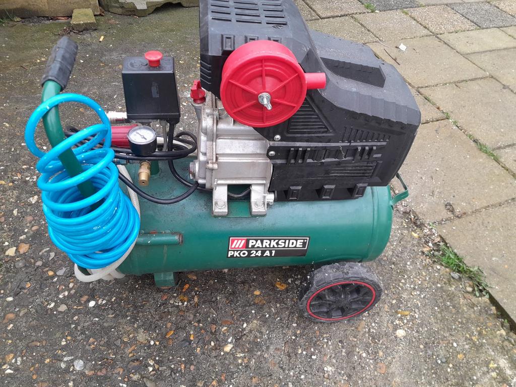 Parkside PKO 24 A1 Compressor - Zo goed als nieuw, Ophalen, 6 tot 10 bar, Zo goed als nieuw, Minder dan 200 liter/min