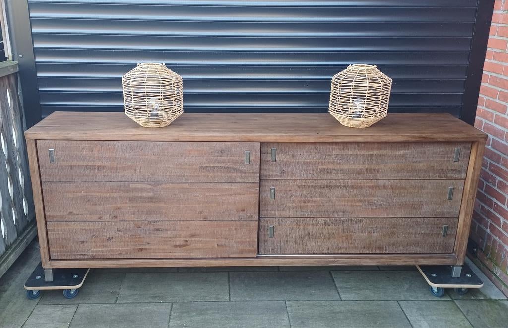 Prachtige Grote stevige dressoir van henders&hazel, Ophalen of Verzenden, Zo goed als nieuw, 25 tot 50 cm, 200 cm of meer