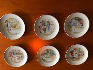 Pillivuyt. 6  kaasbordjes met verschillende voorstelling, Huis en Inrichting, Keuken | Servies, Nieuw, Ophalen of Verzenden, Bord(en)